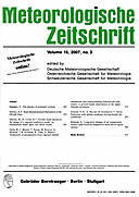 Cover image of: Meteorologische Zeitschrift Vol. 16 No. 3