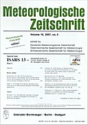 Cover image of: Meteorologische Zeitschrift Vol. 16 No. 4