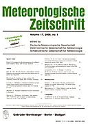 Cover image of: Meteorologische Zeitschrift Vol. 17 No. 1