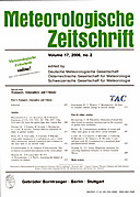 Cover image of: Meteorologische Zeitschrift Vol. 17 No. 2