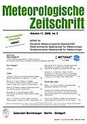 Cover image of: Meteorologische Zeitschrift Vol. 17 No. 3