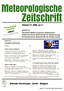 Cover image of: Meteorologische Zeitschrift Vol. 17 No. 4