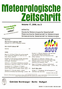 Cover image of: Meteorologische Zeitschrift Vol. 17 No. 5