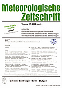 Cover image of: Meteorologische Zeitschrift Vol. 17 No. 6