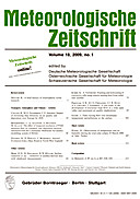 Cover image of: Meteorologische Zeitschrift Vol. 18 No. 1