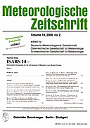 Cover image of: Meteorologische Zeitschrift Vol. 18 No. 2
