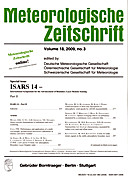 Cover image of: Meteorologische Zeitschrift Vol. 18 No. 3