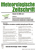 Cover image of: Meteorologische Zeitschrift Vol. 18 No. 4