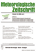 Cover image of: Meteorologische Zeitschrift Vol. 18 No. 5