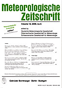 Cover image of: Meteorologische Zeitschrift Vol. 18 No. 6