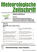 Cover image of: Meteorologische Zeitschrift Vol. 19 No. 3