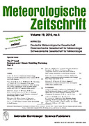 Cover image of: Meteorologische Zeitschrift Vol. 19 No. 4