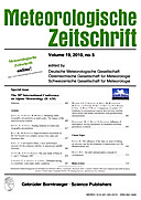 Cover image of: Meteorologische Zeitschrift Vol. 19 No. 5