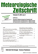 Cover image of: Meteorologische Zeitschrift Vol. 21 No. 2