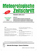 Cover image of: Meteorologische Zeitschrift Vol. 21 No. 6