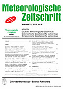 Cover image of: Meteorologische Zeitschrift Vol. 22 No. 6
