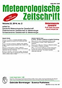 Cover image of: Meteorologische Zeitschrift Vol. 23 No. 2