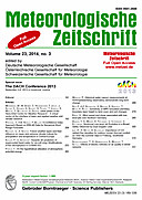 Cover image of: Meteorologische Zeitschrift Vol. 23 No. 3