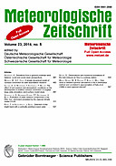 Cover image of: Meteorologische Zeitschrift Vol. 23 No. 5
