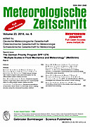 Cover image of: Meteorologische Zeitschrift Vol. 23 No. 6