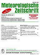 Cover image of: Meteorologische Zeitschrift Vol. 24 No. 1