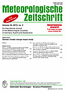 Cover image of: Meteorologische Zeitschrift Vol. 24 No. 2