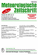 Cover image of: Meteorologische Zeitschrift Vol. 24 No. 4