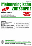 Cover image of: Meteorologische Zeitschrift Vol. 24 No. 5