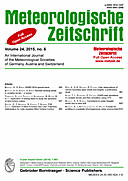 Cover image of: Meteorologische Zeitschrift Vol. 24 No. 6