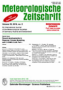 Cover image of: Meteorologische Zeitschrift Vol. 25 No. 2