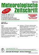 Cover image of: Meteorologische Zeitschrift Vol. 25 No. 3