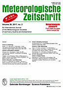 Cover image of: Meteorologische Zeitschrift Vol. 26 No. 2