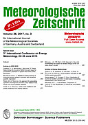 Cover image of: Meteorologische Zeitschrift Vol. 26 No. 3
