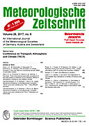 Cover image of: Meteorologische Zeitschrift Vol. 26 No. 6