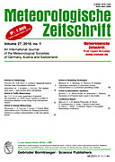 Cover image of: Meteorologische Zeitschrift Vol. 27 No. 1