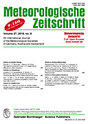 Cover image of: Meteorologische Zeitschrift Vol. 27 No. 5
