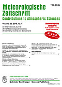 Cover image of: Meteorologische Zeitschrift Vol. 28 No. 1