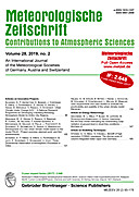 Cover image of: Meteorologische Zeitschrift Vol. 28 No. 2