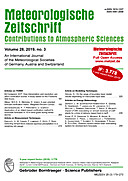 Cover image of: Meteorologische Zeitschrift Vol. 28 No. 3