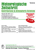 Cover image of: Meteorologische Zeitschrift Vol. 28 No. 4