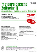 Cover image of: Meteorologische Zeitschrift Vol. 29 No. 1