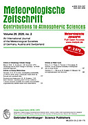 Cover image of: Meteorologische Zeitschrift Vol. 29 No. 2