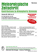 Cover image of: Meteorologische Zeitschrift Vol. 29 No. 5