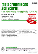 Cover image of: Meteorologische Zeitschrift Vol. 30 No. 4