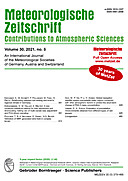 Cover image of: Meteorologische Zeitschrift Vol. 30 No. 5