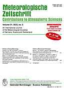 Cover image of: Meteorologische Zeitschrift Vol. 31 No. 2