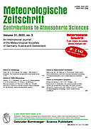 Cover image of: Meteorologische Zeitschrift Vol. 31 No. 3
