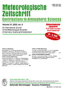 Cover image of: Meteorologische Zeitschrift Vol. 31 No. 4