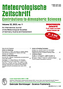 Cover image of: Meteorologische Zeitschrift Vol. 32 No. 1