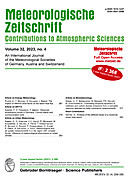 Cover image of: Meteorologische Zeitschrift Vol. 32 No. 4